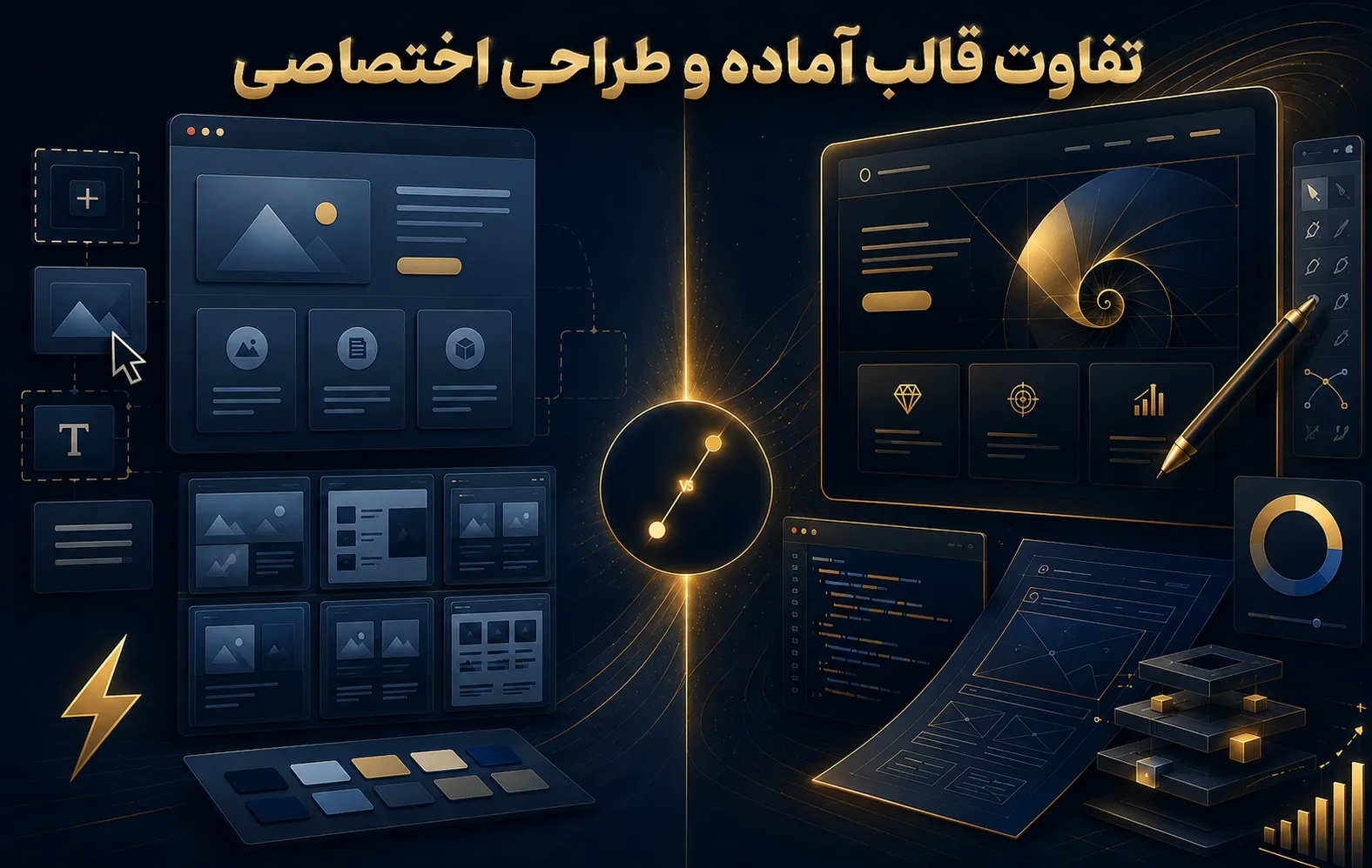 تفاوت قالب آماده و طراحی اختصاصی سایت؛ کدام انتخاب برای کسب‌وکار شما بهتر است؟