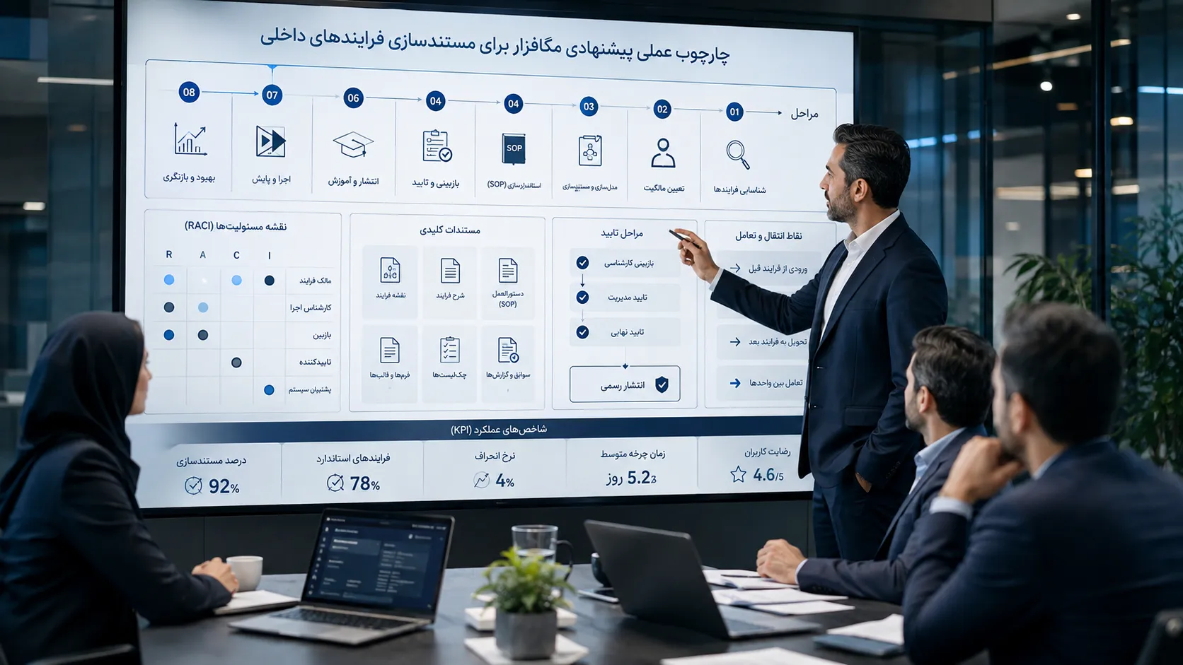 چارچوب عملی پیشنهادی مگاافزار برای مستندسازی فرایندهای داخلی